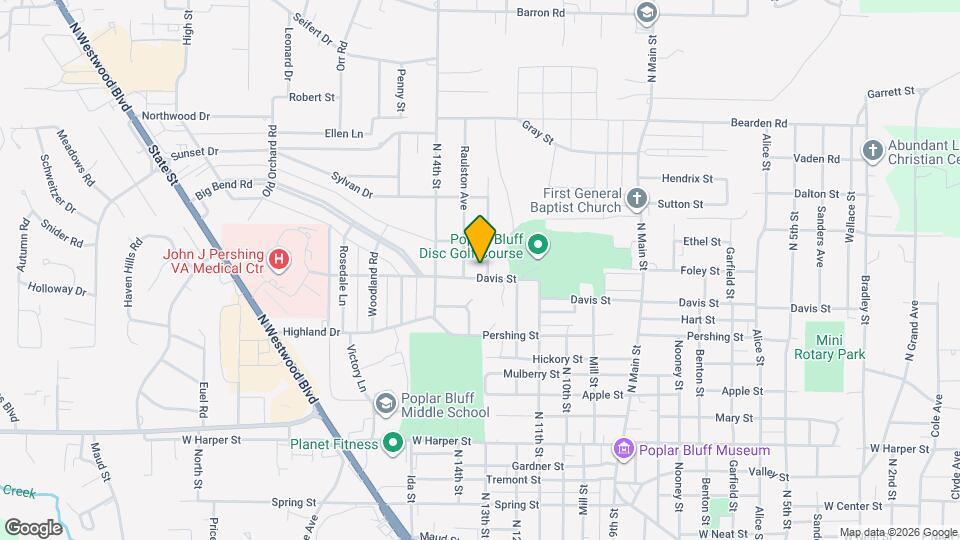 1305 Davis St Map and Location Details