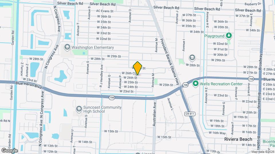 1160 W 26th St Map and Location Details