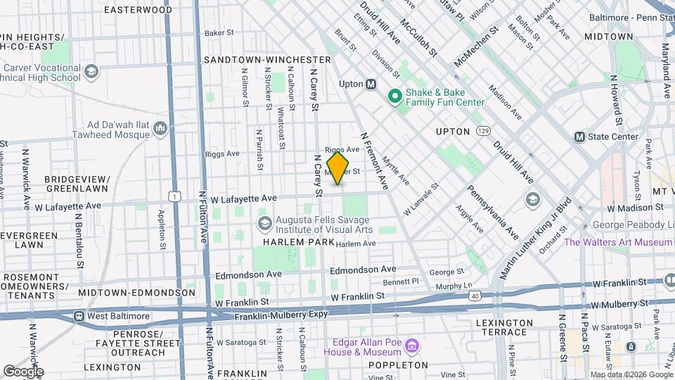 1204 W Lafayette Ave Map and Location Details