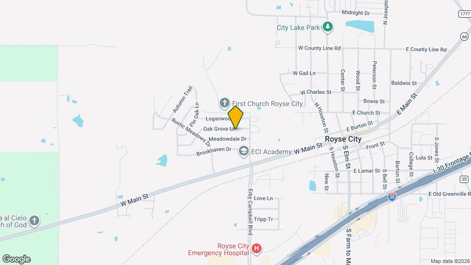 721 Oak Grove Ln Mapa y Detalles de la Ubicación