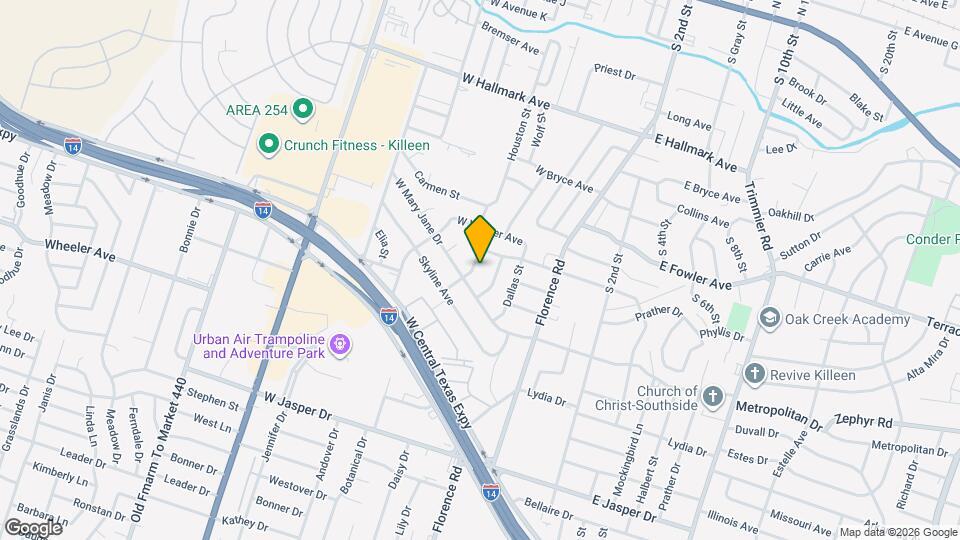 1108 Houston St Map and Location Details