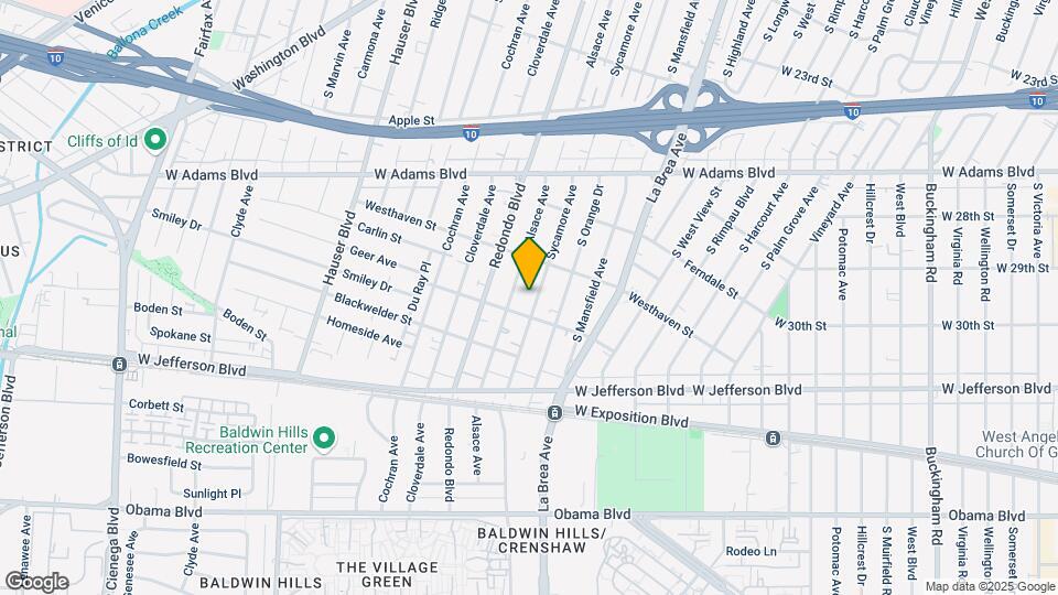 2841 S Sycamore Ave Map and Location Details