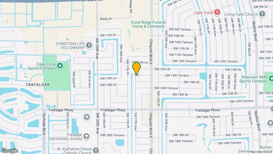 1632 SW 13th Terrace Map and Location Details