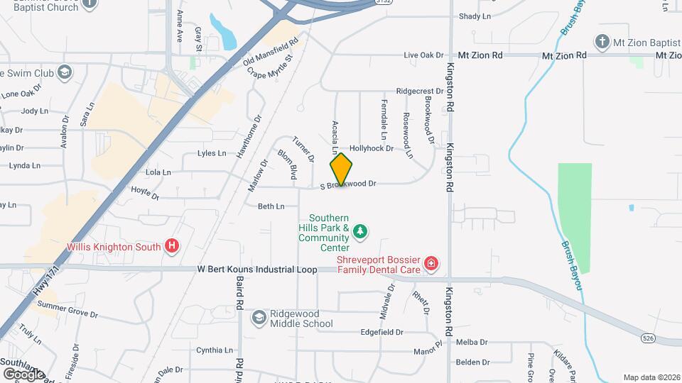 1875 S Brookwood Dr Map and Location Details