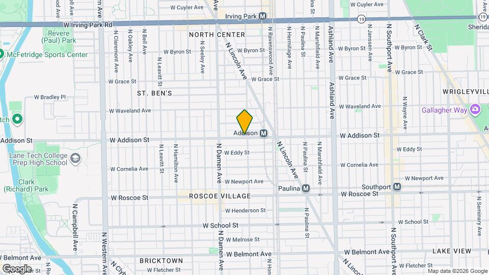 1903 W Addison St, Unit 1 Mapa y Detalles de la Ubicación