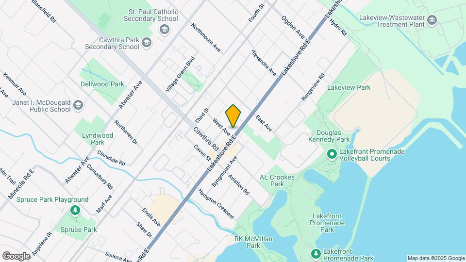 755 Lakeshore Rd E Map and Location Details