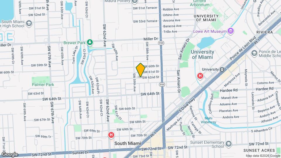 5854 SW 62nd St Map and Location Details