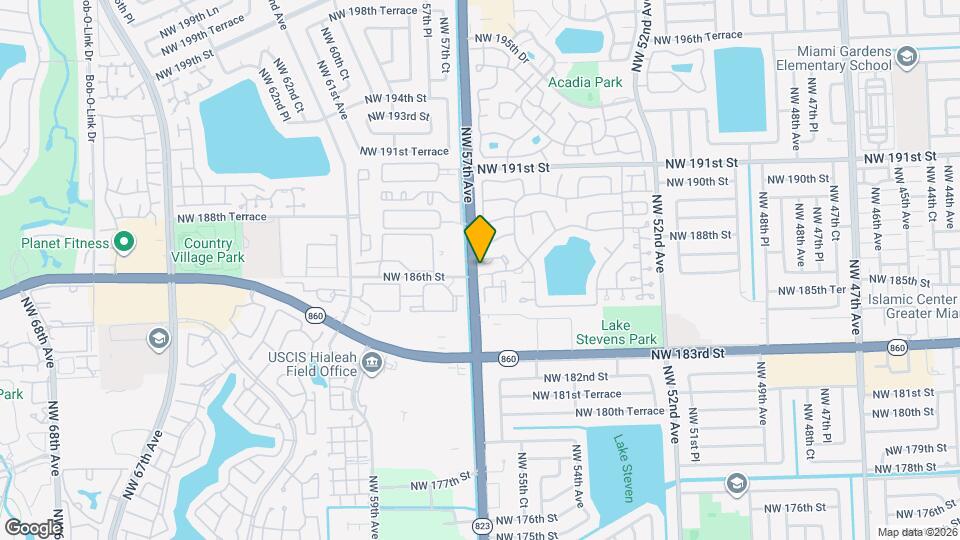 5680 NW 187th St Map and Location Details