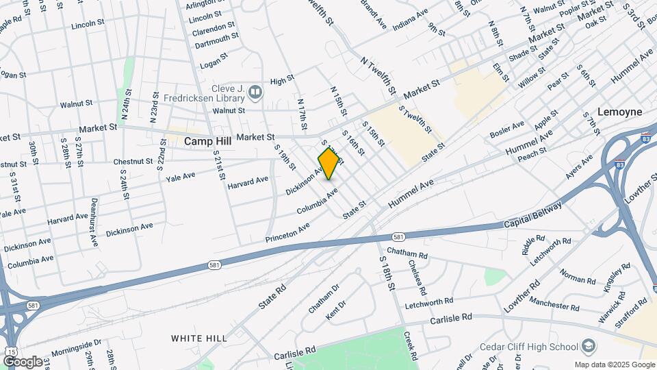 128 S 18th St Map and Location Details