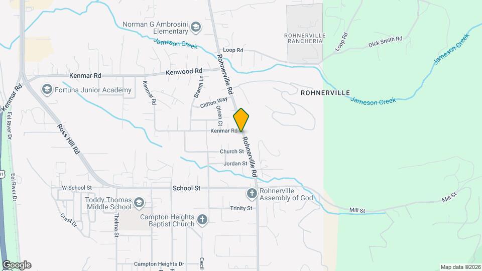 1316 Rohnerville Rd Map and Location Details