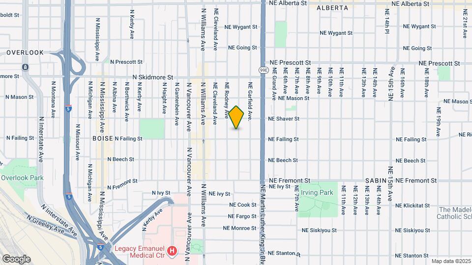 3923 NE Mallory Ave Map and Location Details
