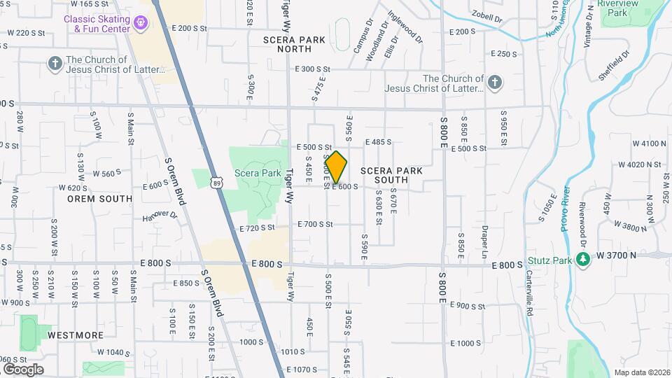 520 E 600 S Map and Location Details