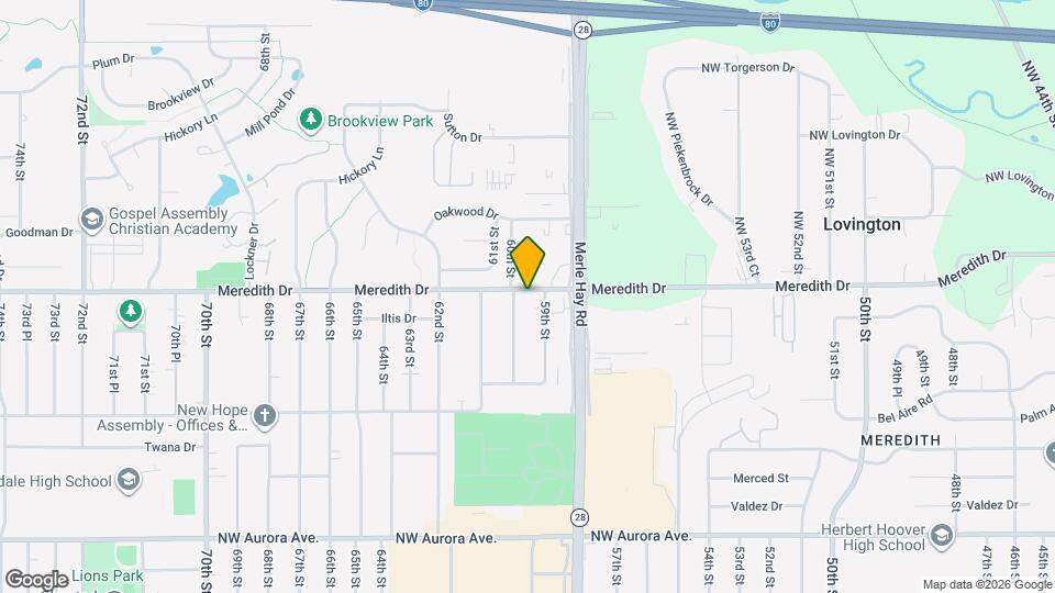 5908 Meredith Dr Map and Location Details