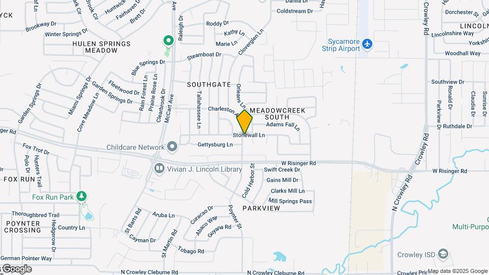 2921 Stonewall Ln Map and Location Details