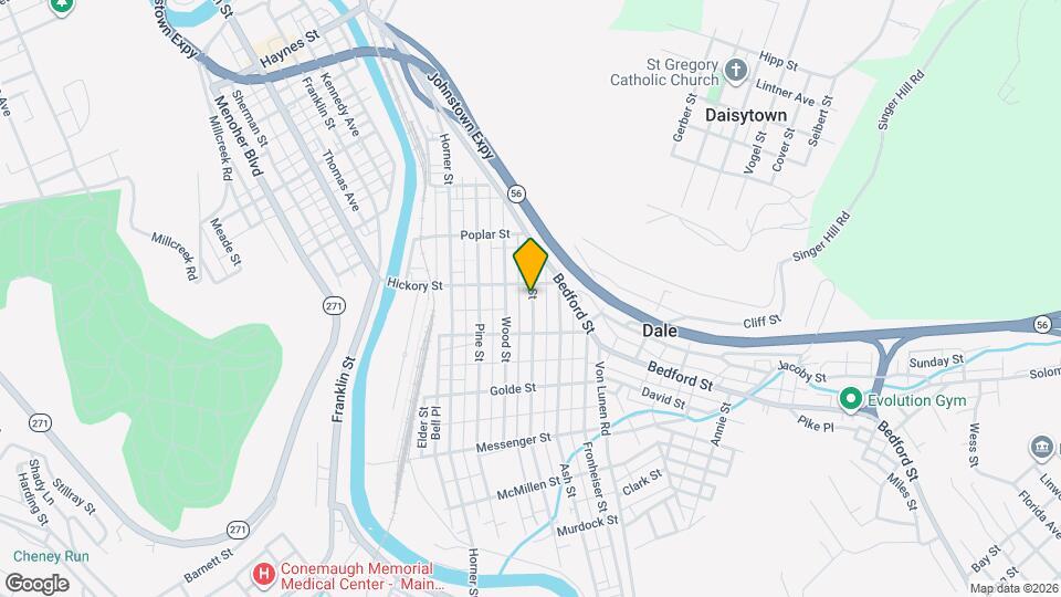 410 Oak St Mapa y Detalles de la Ubicación