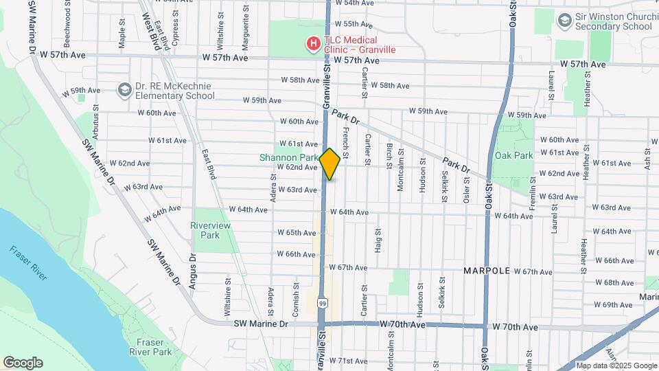 7878 Granville St Map and Location Details