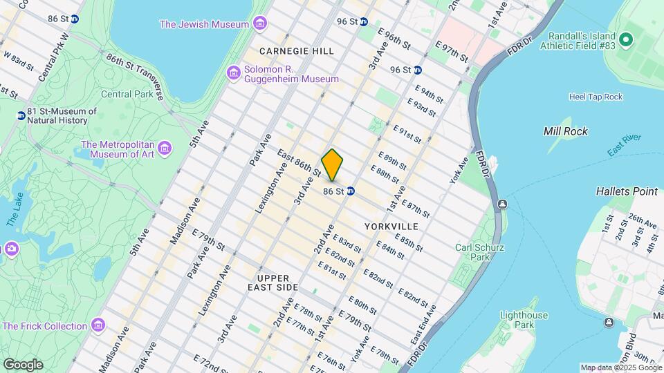 225 East 85th Street- 1 Month Free Map and Location Details