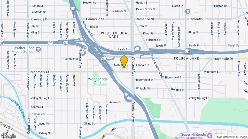 11035 Moorpark St Map and Location Details