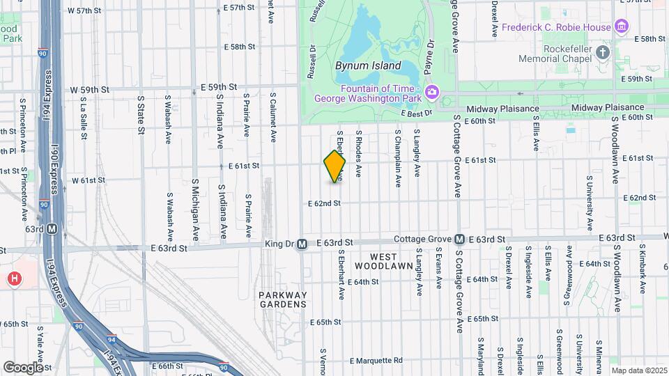 6136 S Eberhart Ave, Unit 6136-Unit 3 Map and Location Details