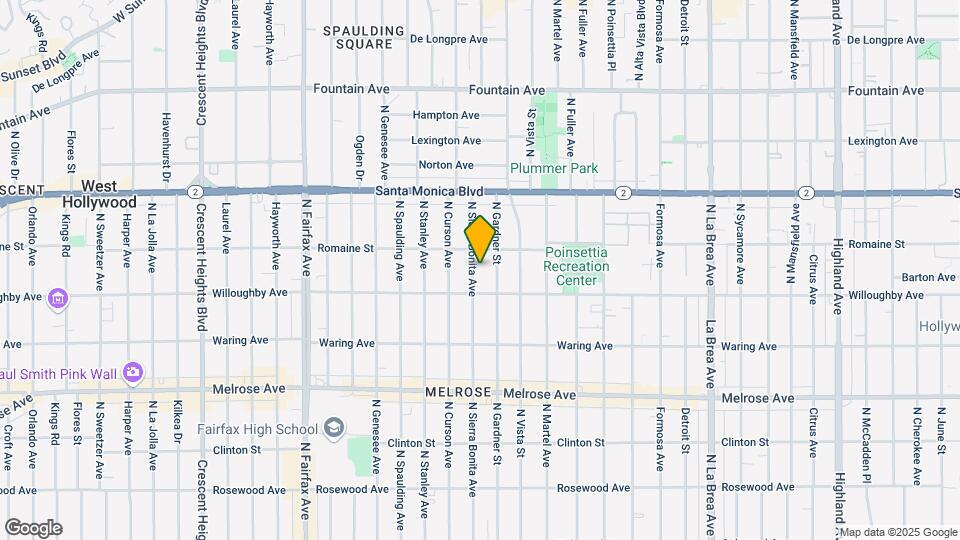 932 N Sierra Bonita Ave Map and Location Details