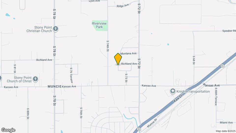 416 S 73rd Terrace Map and Location Details