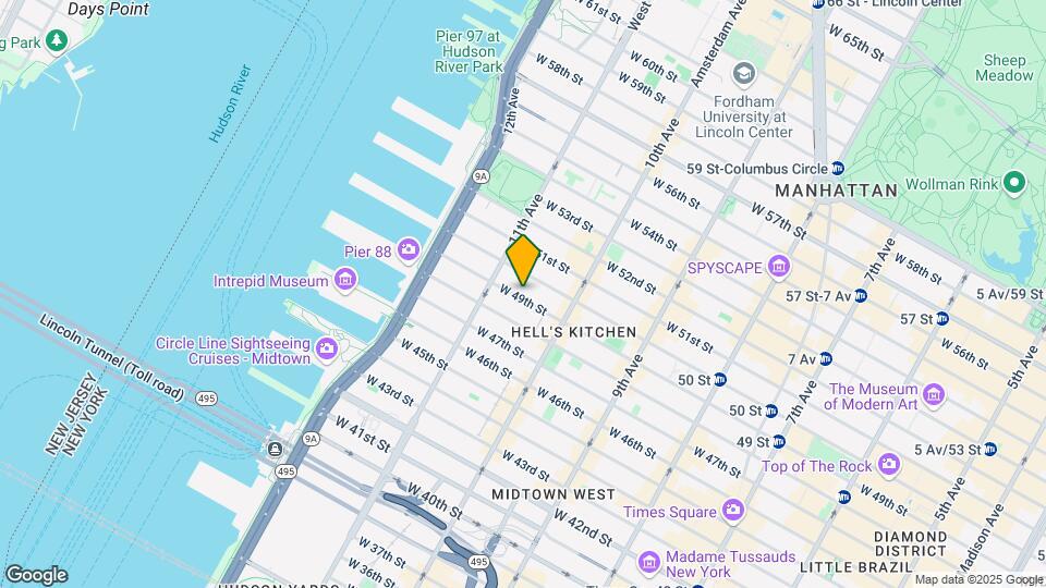 533 W 49th St Map and Location Details