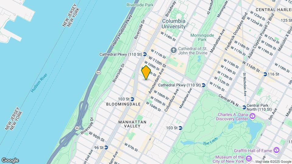 211 W 106th St Map and Location Details