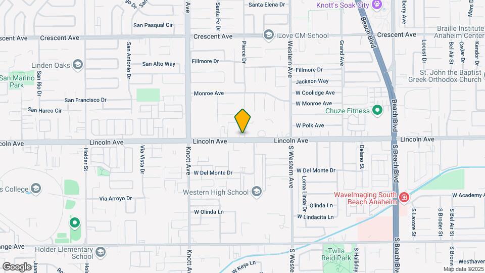3319 W Lincoln Ave Mapa y Detalles de la Ubicación