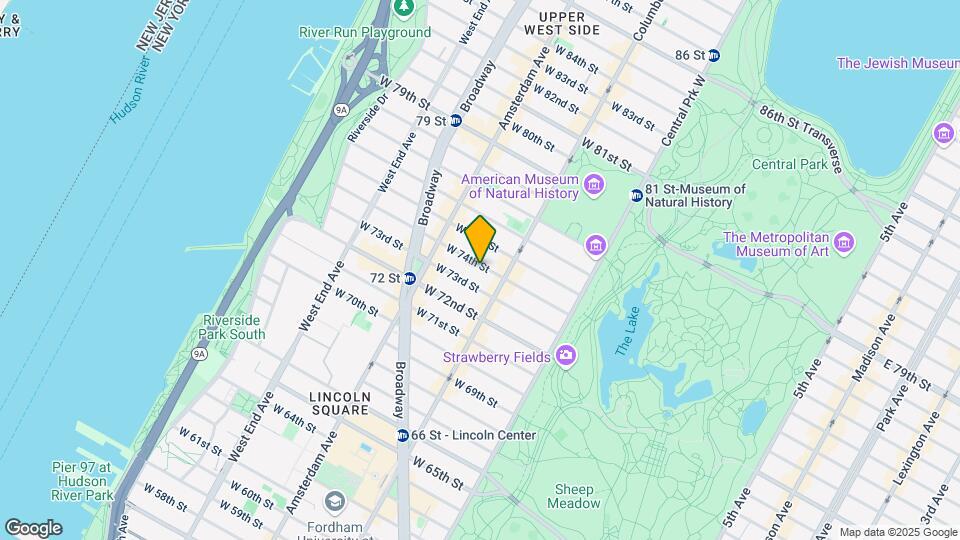 122 W 74th St Mapa y Detalles de la Ubicación