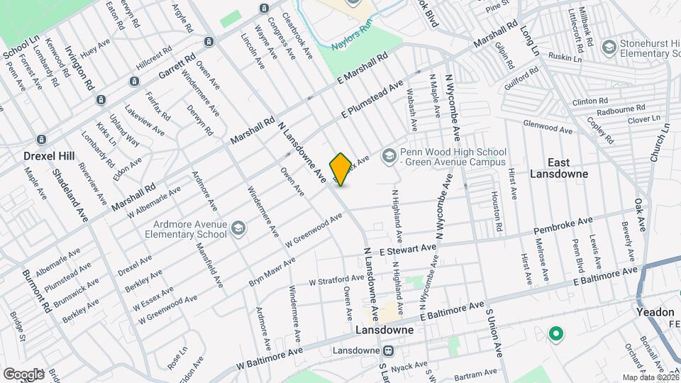 175 N Lansdowne Ave, Unit 3rd floor Map and Location Details