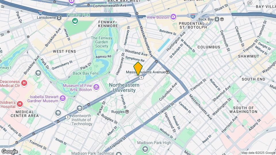 313 Huntington Ave-Unit -5C Map and Location Details