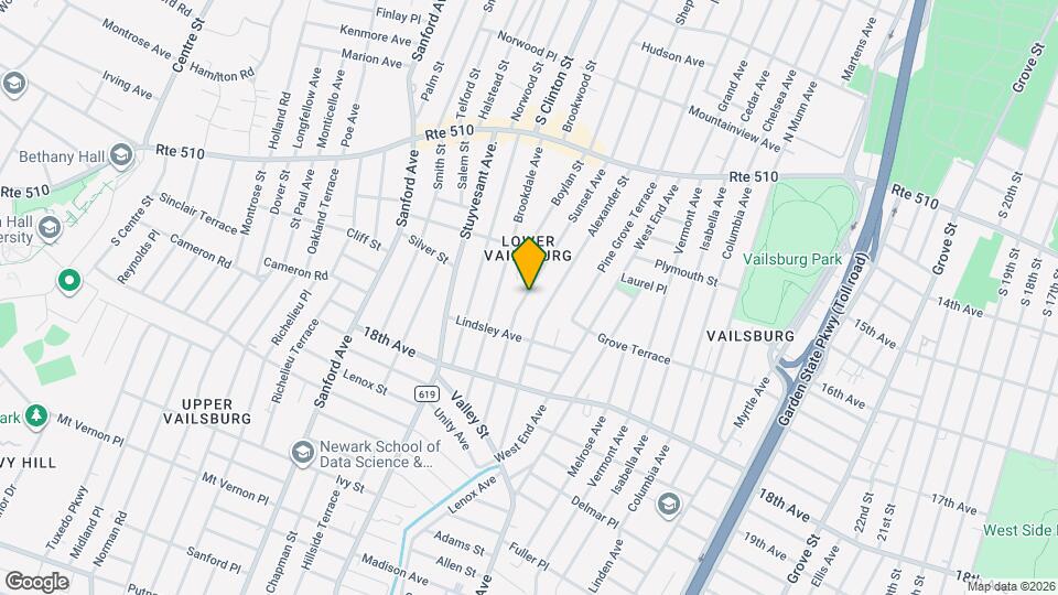 134 Sunset Ave, Unit 3rd Floor Map and Location Details