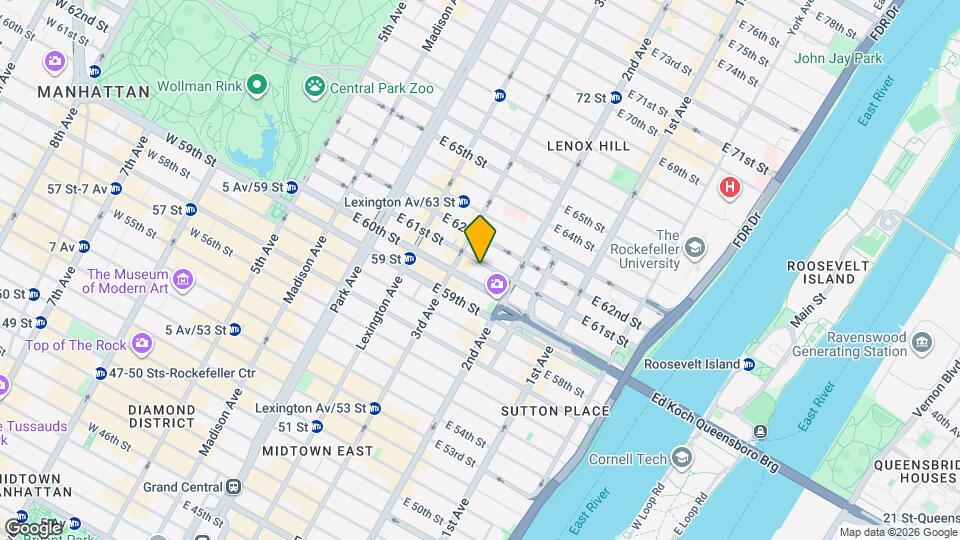 222 E 61st St Map and Location Details
