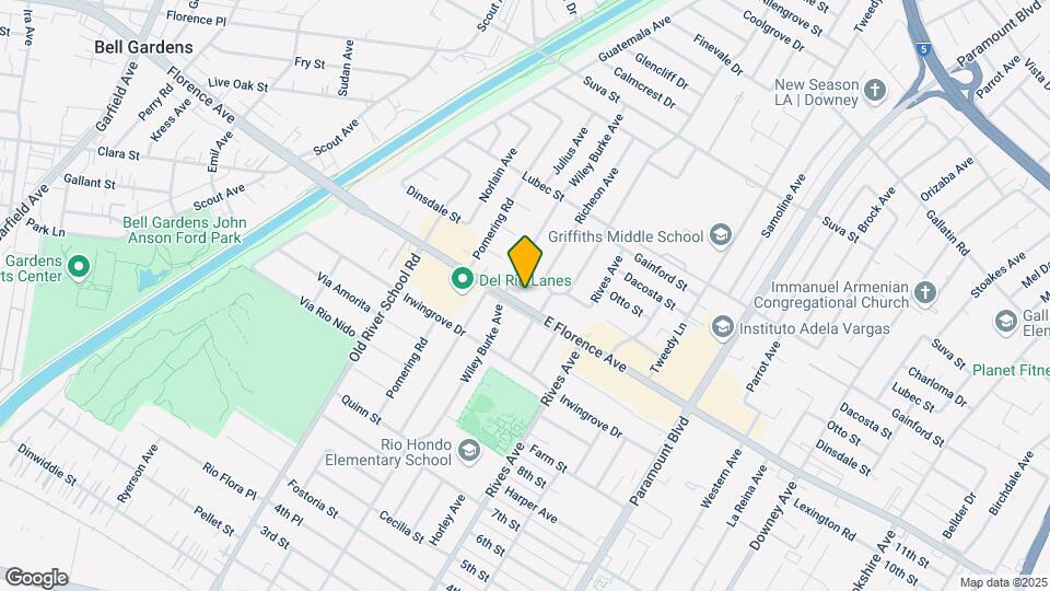 7615 Florence Ave Map and Location Details