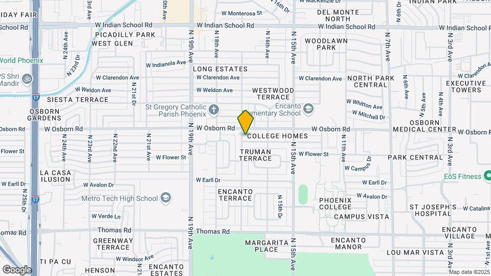 1640 W Mulberry Dr Map and Location Details