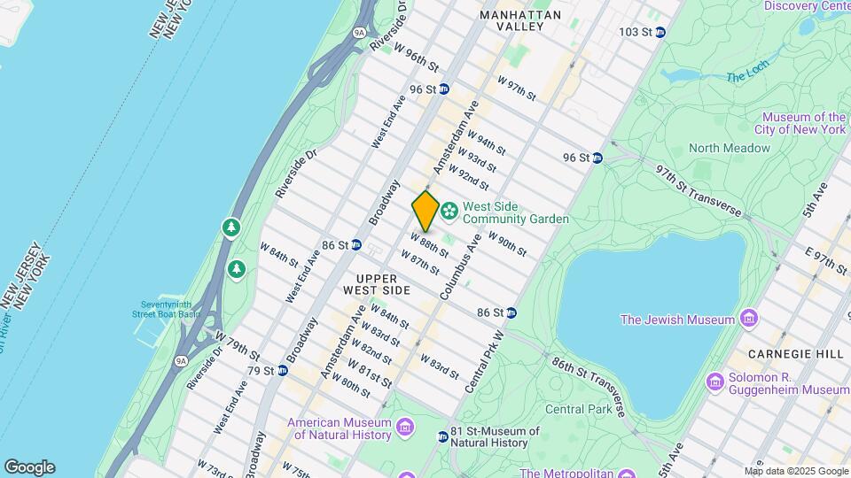 165 W 88th St Mapa y Detalles de la Ubicación