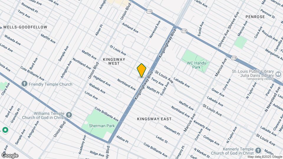 2811-2817 N Kingshighway Blvd Mapa y Detalles de la Ubicación