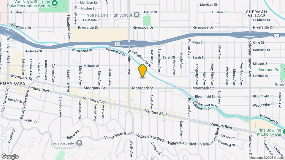 4436 Ventura Canyon Ave Map and Location Details