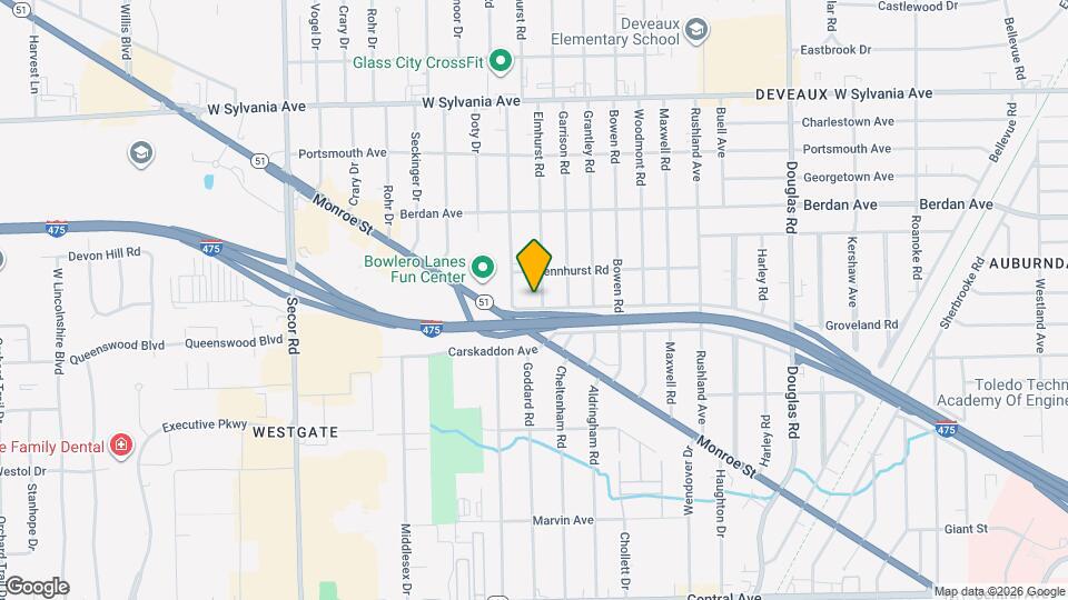 3633 Elmhurst Rd Map and Location Details