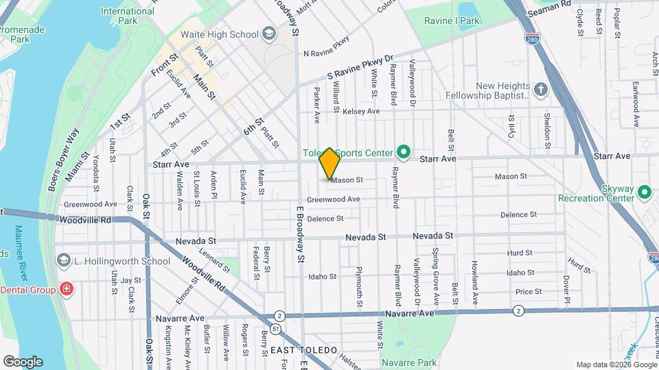 1118 Mason St Map and Location Details