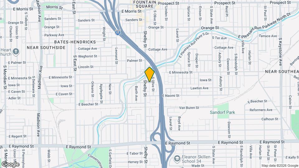 1750 S Olive St Map and Location Details