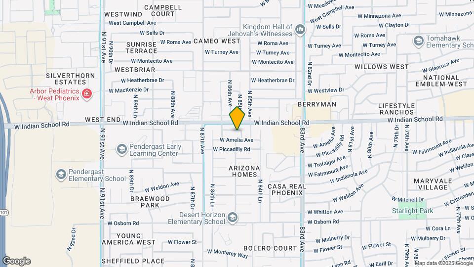 8527 W Vale Dr Map and Location Details