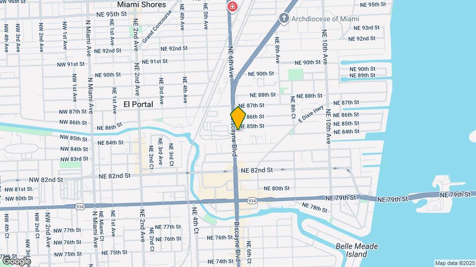 8411 Biscayne Blvd Map and Location Details