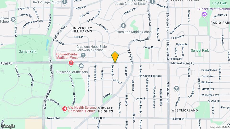 401 Berwyn Dr Mapa y Detalles de la Ubicación