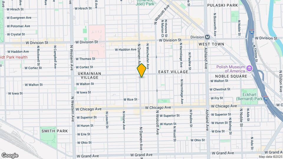 941 N Damen Ave Map and Location Details