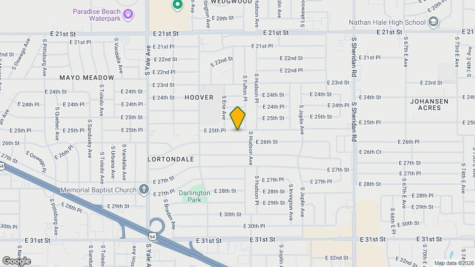 5428 E 25th Pl Map and Location Details