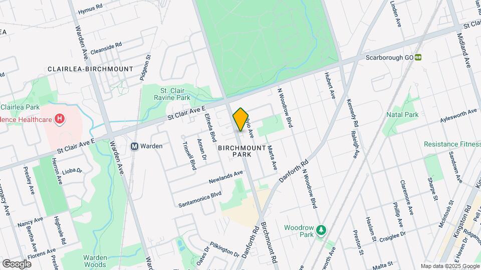 555 Birchmount Rd Map and Location Details