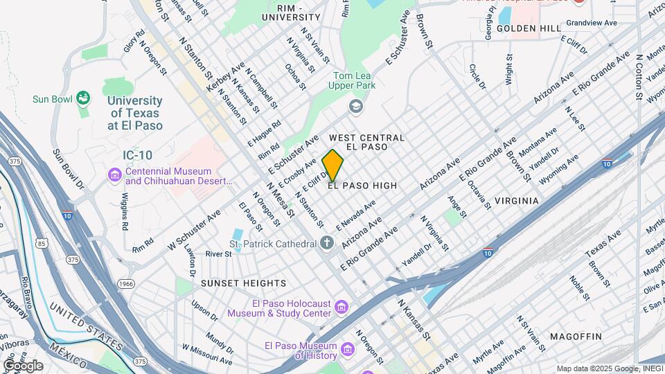 1401 N Campbell St Map and Location Details