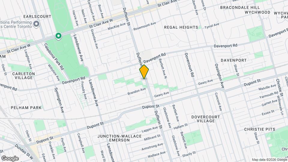 1438 Dufferin St Map and Location Details