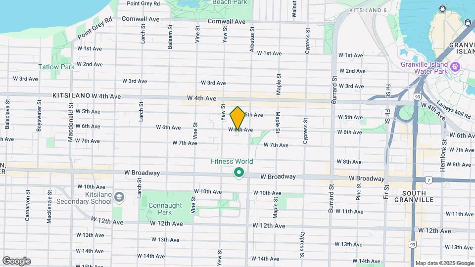 2154 W 6th Ave Map and Location Details
